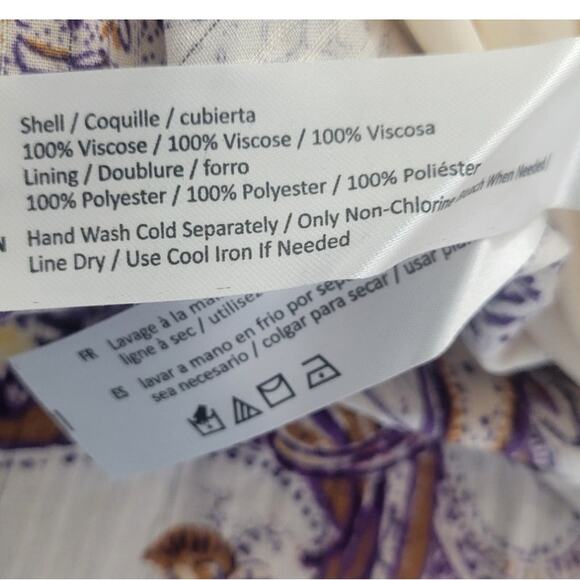 Band Of The Free Maxi Womens Large Liliane Purple Paisley Tiered Cottagecore NWT - Picture 13 of 14